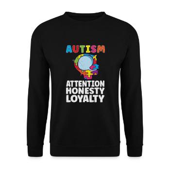 Sensibilisation à l’autisme Maladie autistique Poison autistique - Sweat-shirt Unisexe - noir - Devant - Alina (178cm) & Michal (187cm)