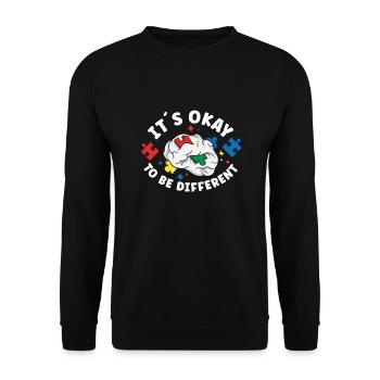 Autism Awareness Autism Disease Autistic Gift - Unisex Pullover - Schwarz - Vorne - Alina (178cm) & Michal (187cm)