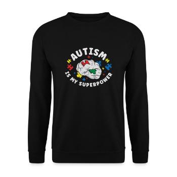 Sensibilisation à l’autisme Maladie autistique Poison autistique - Sweat-shirt Unisexe - noir - Devant - Alina (178cm) & Michal (187cm)