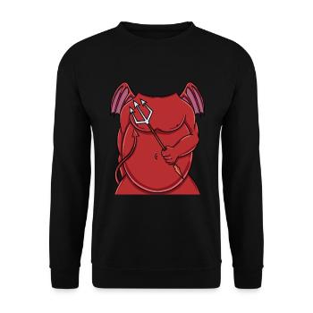 Devil Costume Halloween - Unisex Sweatshirt - black - Front - Alina (178cm) & Michal (187cm)