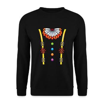 Clown Circus Costume Halloween - Sweat-shirt Unisexe - noir - Devant - Alina (178cm) & Michal (187cm)