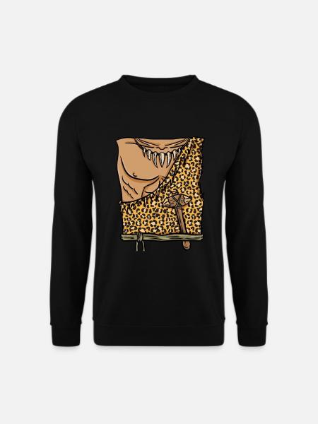 Höhlenmensch Kostüm Halloween - Unisex Pullover - Schwarz