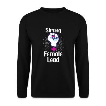 Feminist Feminism Actor Theater Drama Teacher - Unisex Sweatshirt - black - Front - Alina (178cm) & Michal (187cm)
