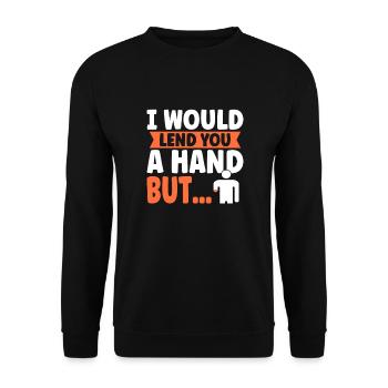 Hand Arm Amputee Assembly Required Amputation - Unisex Sweatshirt - black - Front - Alina (178cm) & Michal (187cm)
