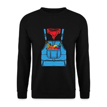Farmer Costume Halloween - Unisex Sweatshirt - black - Front - Alina (178cm) & Michal (187cm)