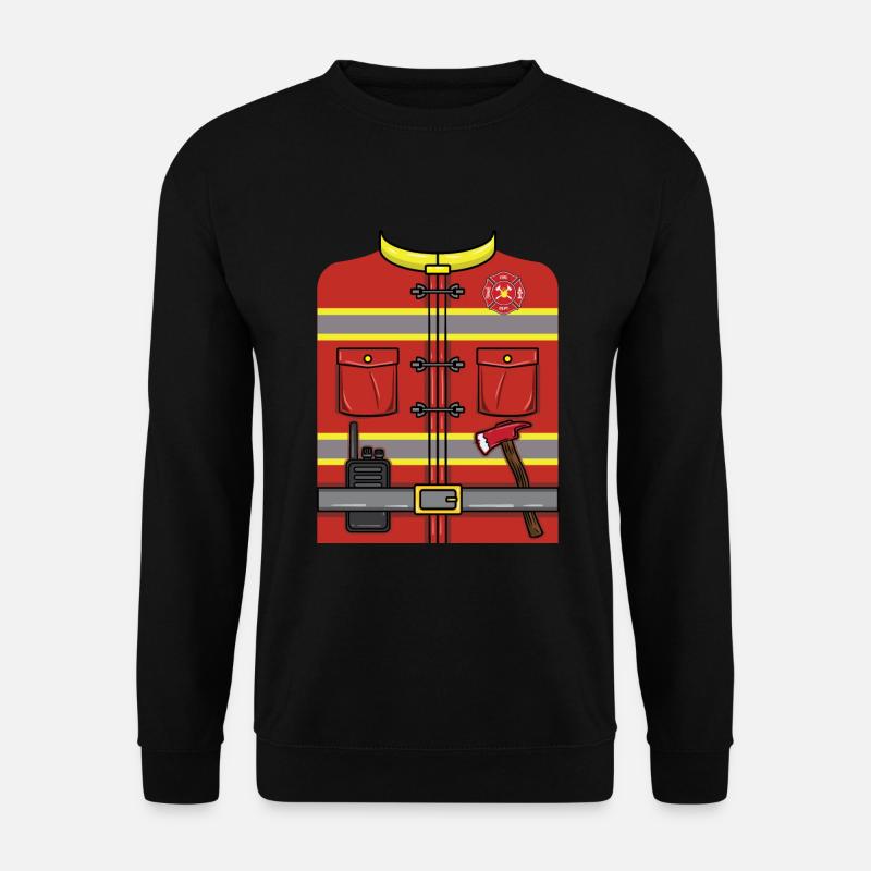 Feuerwehrmann Halloween Kostüm - Unisex Pullover - Schwarz