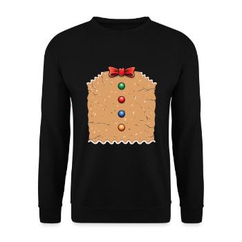 Gingerbread Costume Halloween - Unisex Sweatshirt - black - Front - Alina (178cm) & Michal (187cm)