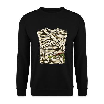 Mummy Costume Halloween - Unisex Sweatshirt - black - Front - Alina (178cm) & Michal (187cm)