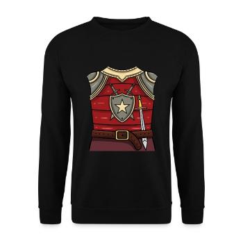 Knight Costume Halloween - Unisex Sweatshirt - black - Front - Alina (178cm) & Michal (187cm)