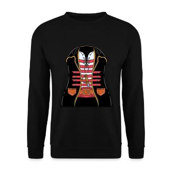 Pirate Costume Halloween - Unisex Sweatshirt - black - Front - Alina (178cm) & Michal (187cm)
