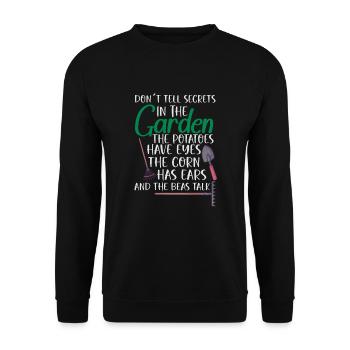 Gardening Plants Gardener Plantation Nature Gift - Unisex Sweatshirt - black - Front - Alina (178cm) & Michal (187cm)