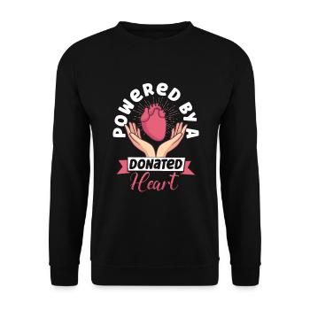 Open Heart Surgery Heart Surgery Survivor - Unisex Sweatshirt - black - Front - Alina (178cm) & Michal (187cm)