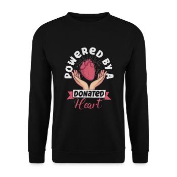 Open Heart Surgery Heart Surgery Survivor - Unisex Sweatshirt - black - Front - Alina (178cm) & Michal (187cm)