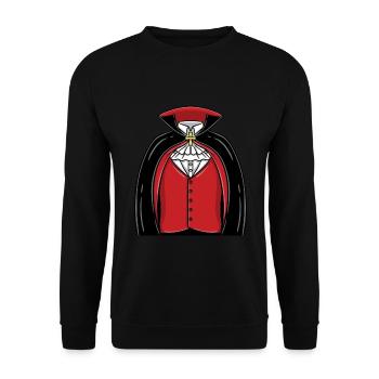Vampire Costume Halloween - Unisex Sweatshirt - black - Front - Alina (178cm) & Michal (187cm)