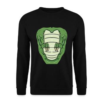 T-Rex Costume Halloween - Sweat-shirt Unisexe - noir - Devant - Alina (178cm) & Michal (187cm)