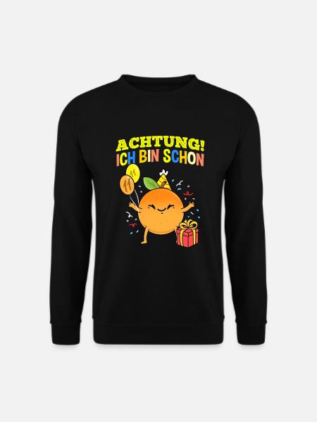 Achtung Ich Bin Schon 11 Geburtstag Orange - Unisex Pullover - Schwarz