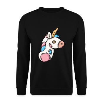 Voodoo Licorne Transgenre LGBT Trans Allié - Sweat-shirt Unisexe - noir - Devant - Alina (178cm) & Michal (187cm)