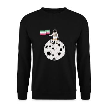 Abrosexueller Astronaute Abrosexuelle Flagge - Sweat-shirt Unisexe - noir - Devant - Alina (178cm) & Michal (187cm)
