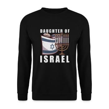 Israelite Jew Israelite Heritage Jewish Israel Jew - Unisex Sweatshirt - black - Front - Alina (178cm) & Michal (187cm)