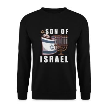Israelite Jew Israelite Heritage Jewish Israel Jew - Unisex Pullover - Schwarz - Vorne - Alina (178cm) & Michal (187cm)