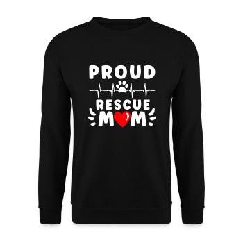 DOG RESCUE ANIMAL RIGHTS RESCUE DOG ADOPTION - Unisex Pullover - Schwarz - Vorne - Alina (178cm) & Michal (187cm)