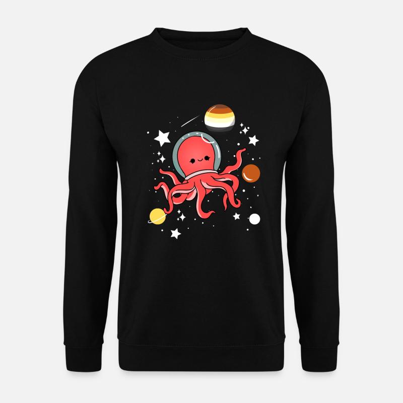 Octopus Astronaut Gay Bear Pride - Unisex Sweatshirt - black
