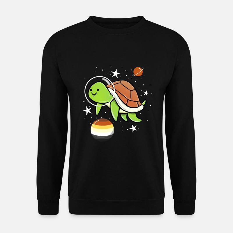 Turtles Astronaut Gay Bear Pride - Unisex Sweatshirt - black