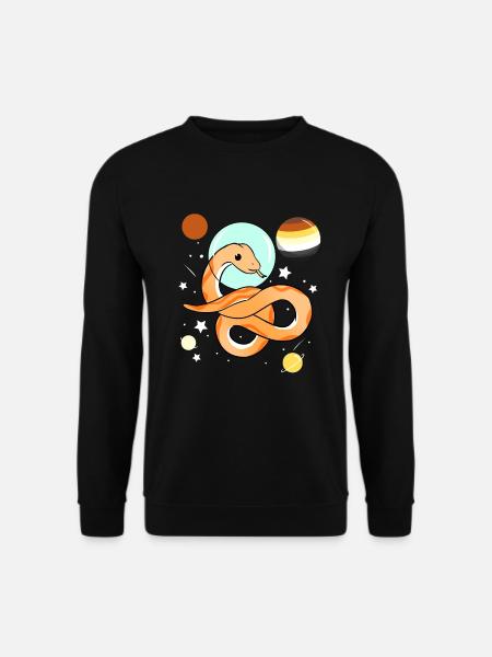 Snake Astronaut Gay Bear Pride - Unisex Sweatshirt - black