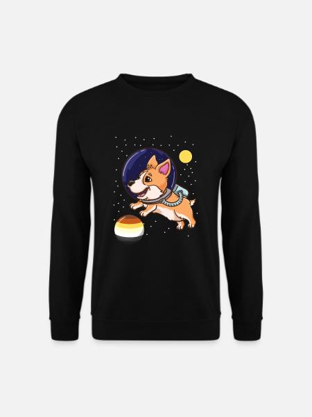 Corgi Astronaut Gay Bear Pride - Unisex Pullover - Schwarz
