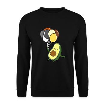 Avocado Ballon Gay Bear Pride - Unisex Pullover - Schwarz - Vorne - Alina (178cm) & Michal (187cm)