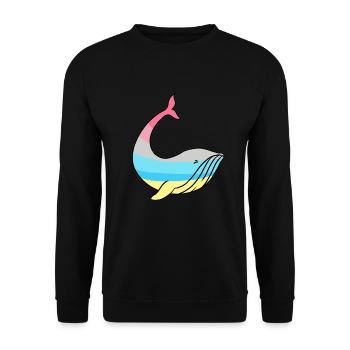 Fierté De Whale Genderflux - Sweat-shirt Unisexe - noir - Devant - Alina (178cm) & Michal (187cm)