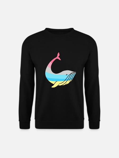 Whale Genderflux Pride - Unisex Sweatshirt - black