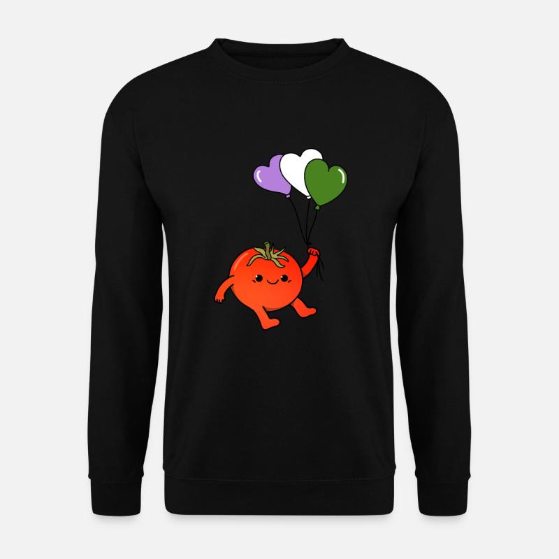 Tomate Herzballon Genderqueer Pride - Unisex Pullover - Schwarz