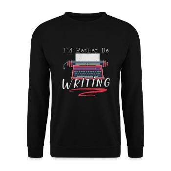 Author Writing Writer Literature - Unisex Sweatshirt - black - Front - Alina (178cm) & Michal (187cm)