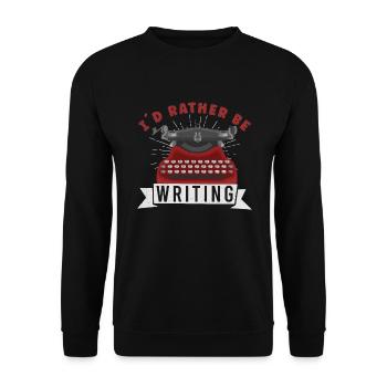 Author Writing Writer Literature - Unisex Sweatshirt - black - Front - Alina (178cm) & Michal (187cm)