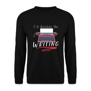 Author Writing Writer Literature - Unisex Sweatshirt - black - Front - Alina (178cm) & Michal (187cm)