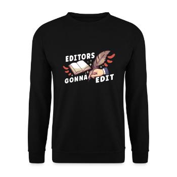 Autor Schreiben Schriftsteller Literatur - Unisex Pullover - Schwarz - Vorne - Alina (178cm) & Michal (187cm)