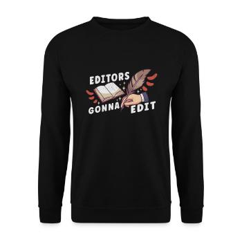 Autor Schreiben Schriftsteller Literatur - Unisex Pullover - Schwarz - Vorne - Alina (178cm) & Michal (187cm)