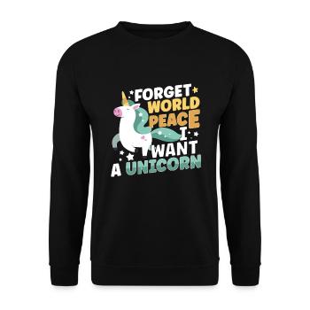 Horse Dressage Horseback-Riding Horse Girl Barn - Unisex Pullover - Schwarz - Vorne - Alina (178cm) & Michal (187cm)