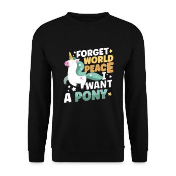 Horse Dressage Horseback-Riding Horse Girl Barn - Unisex Pullover - Schwarz - Vorne - Alina (178cm) & Michal (187cm)