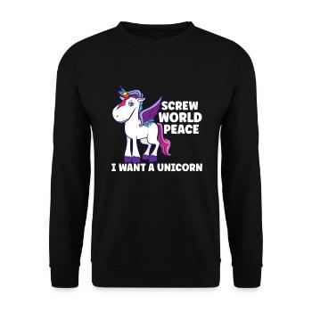 Horse Dressage Horseback-Riding Horse Girl Barn - Unisex Pullover - Schwarz - Vorne - Alina (178cm) & Michal (187cm)