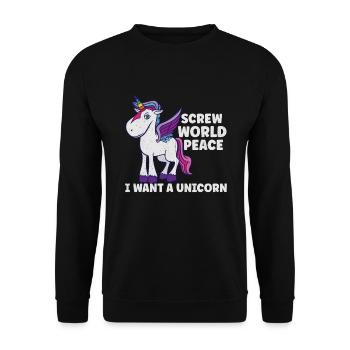 Horse Dressage Horseback-Riding Horse Girl Barn - Unisex Pullover - Schwarz - Vorne - Alina (178cm) & Michal (187cm)