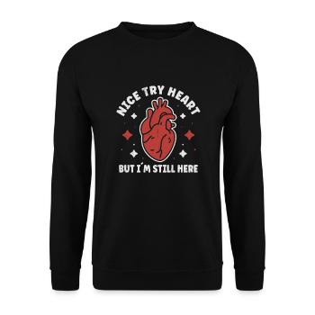 Heart Attack Surgery Open Heart Surgery - Unisex Sweatshirt - black - Front - Alina (178cm) & Michal (187cm)