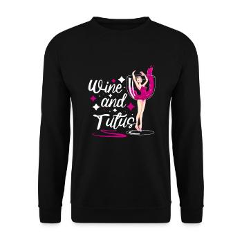 Ballet Ballerine Danse Danse Danse Ballet Cadeau - Sweat-shirt Unisexe - noir - Devant - Alina (178cm) & Michal (187cm)