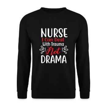 Infirmière Infirmière Infirmière Clinique Paramédicale - Sweat-shirt Unisexe - noir - Devant - Alina (178cm) & Michal (187cm)