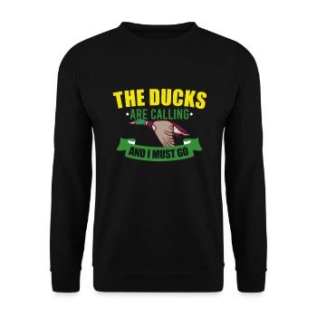 Duck Hunting Duck Hunter Bird Hunting - Unisex Sweatshirt - black - Front - Alina (178cm) & Michal (187cm)