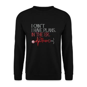 Infirmière Infirmière Infirmière Clinique Paramédicale - Sweat-shirt Unisexe - noir - Devant - Alina (178cm) & Michal (187cm)