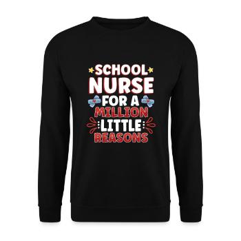 School Nurse Nursing Clinic Medical Stuff School - Unisex Sweatshirt - black - Front - Alina (178cm) & Michal (187cm)
