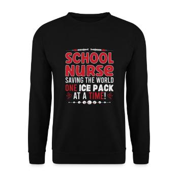 School Nurse Nursing Clinic Medical Stuff - Unisex Pullover - Schwarz - Vorne - Alina (178cm) & Michal (187cm)