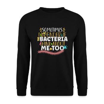 Microbiologist Microbiology Lab Staph Biology - Unisex Pullover - Schwarz - Vorne - Alina (178cm) & Michal (187cm)